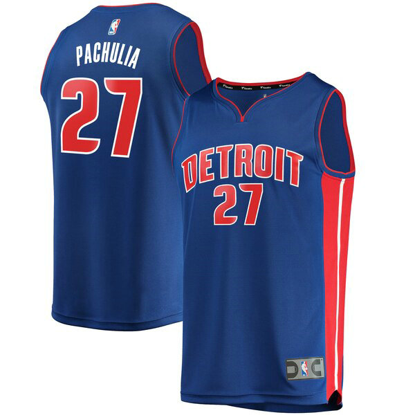 Maillot nba Detroit Pistons Icon Edition Homme Zaza Pachulia 27 Bleu